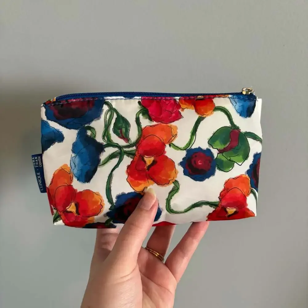 Clinique x Jonathan Cohen Floral Cosmetic Makeup Bag